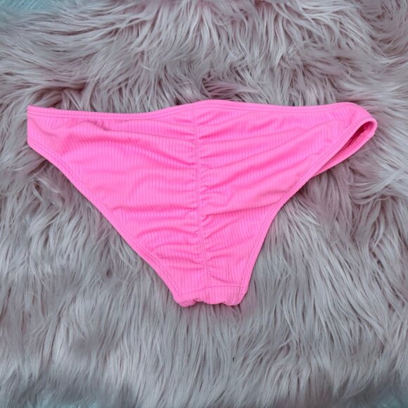 Xhilaration Pink Scrunch Butt Cheeky Bikini Bottom sz M - Picture 3 of 4